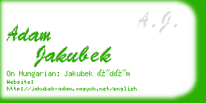 adam jakubek business card